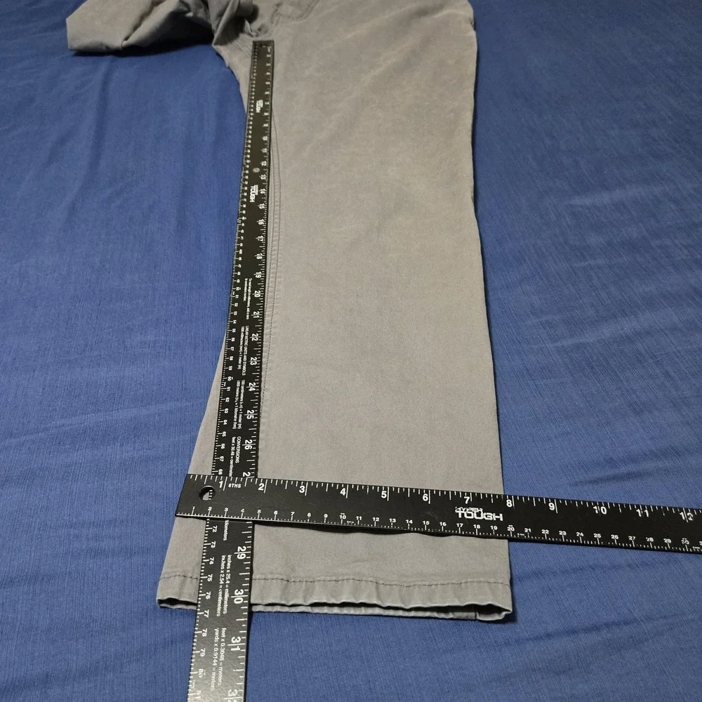 Member's Mark Pants Mens 40x32 Gray Mason 5 Pocket Straight Fit Stretch Chino